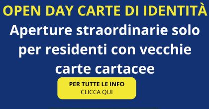 Open day per il rilascio della Carta d’Identità Elettronica (CIE) per sabato 18 e domenica 19 luglio 2026